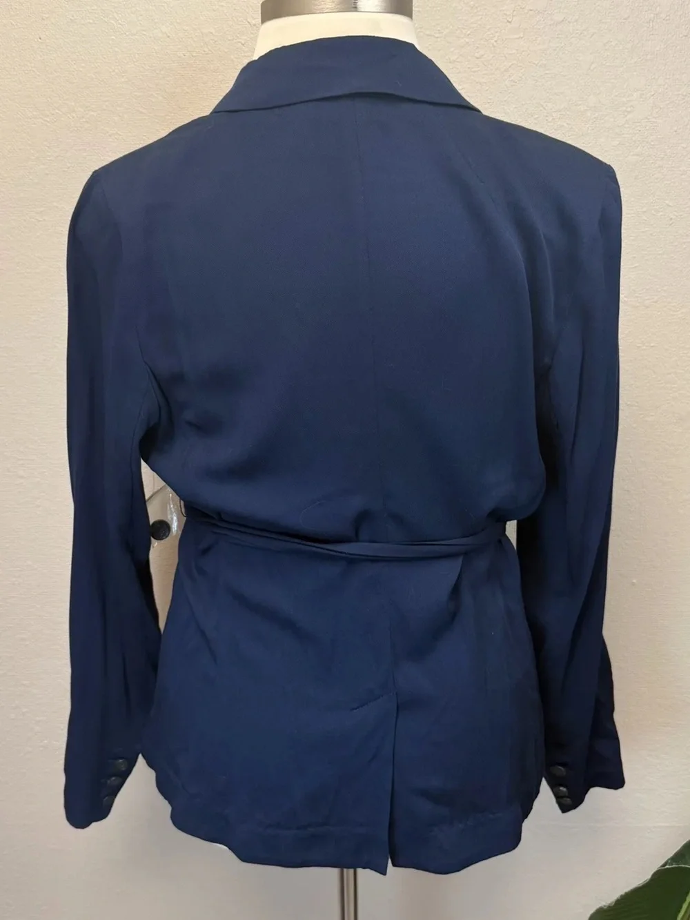 ModCloth Navy Blue Wrap Blazer - NWOT - Size XL